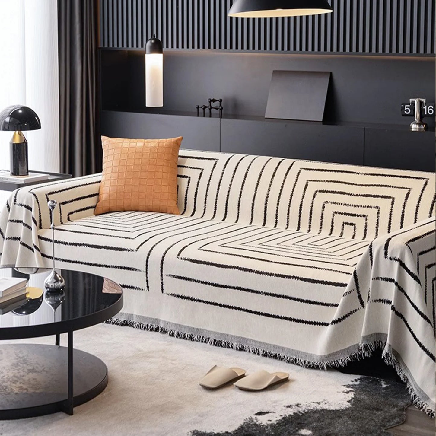 Monochrome Chic Sofa / Couch Cover