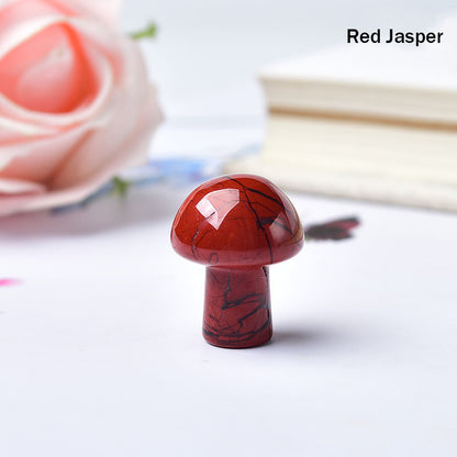 crystal mushroom red jasper