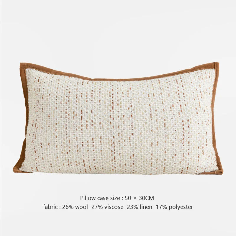 Orange Lumbar Cushion Cover Pillowcase
