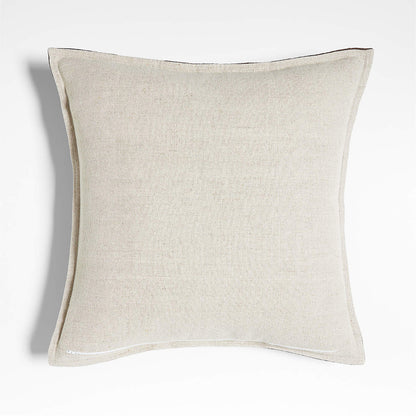 Organic Laundered Linen 18"x12" White Throw Pillow Cover