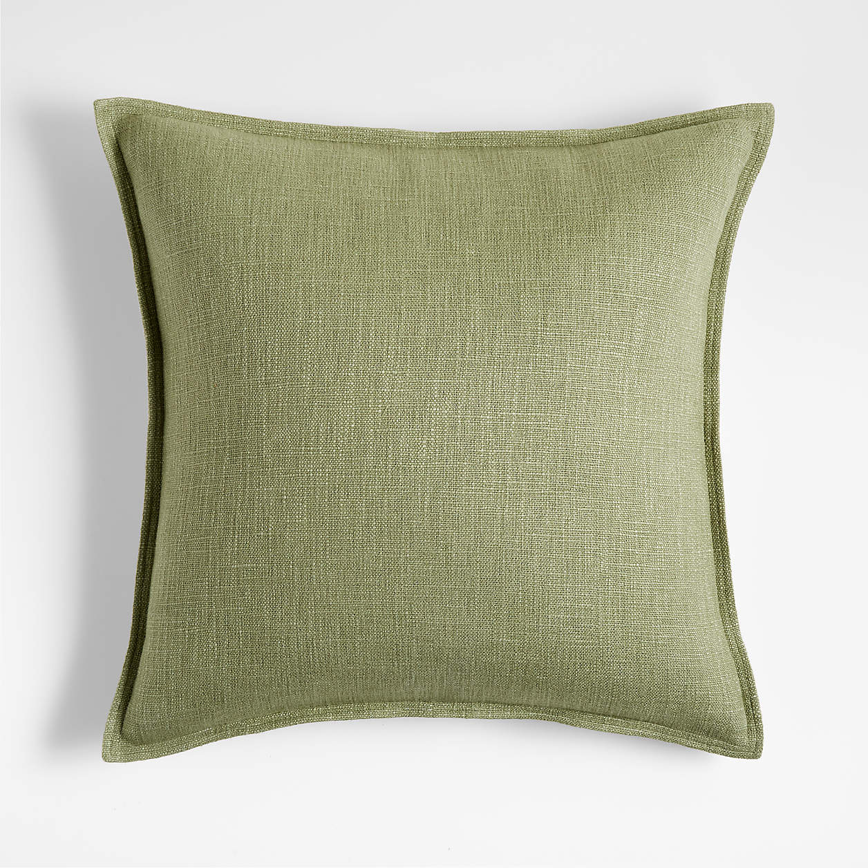 Sea Green Organic Laundered Linen 20''x20" Throw Pillow Cover
