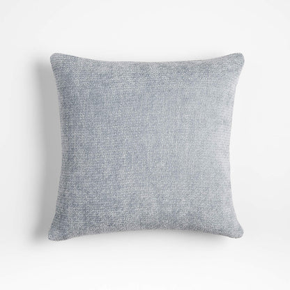 Monarch Chenille 18"x18" Denim Blue Throw Pillow Cover