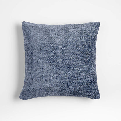 Monarch Chenille 18"x18" Denim Blue Throw Pillow Cover