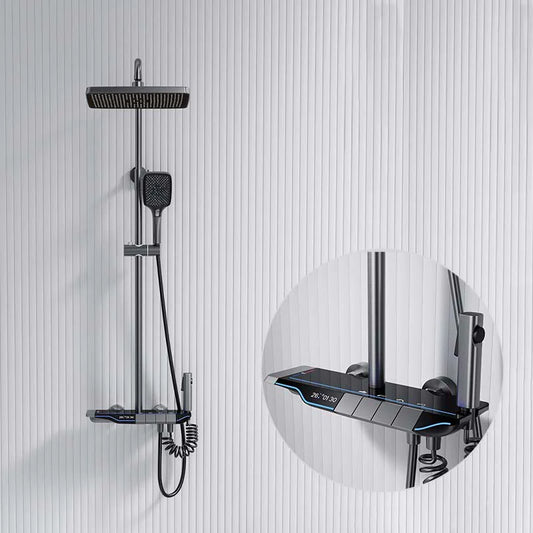 Boelon Shower System with Handheld Spray and Glass Shelf