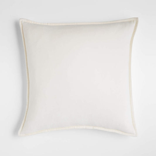 Quarry 20" Washed Organic Cotton Velvet Pillow Cover