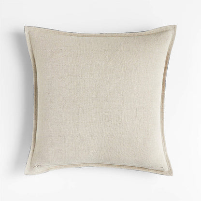 Organic Laundered Linen 18"x12" Quarry Blue Throw Pillow Cover