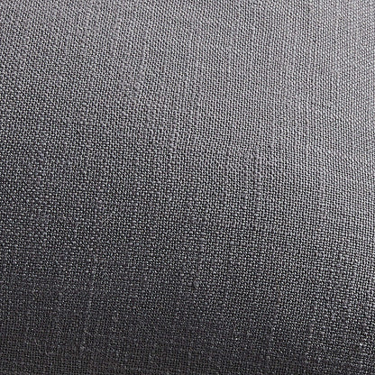 Black 23" Merrow Stitch Organic Cotton Pillow with Down-Alternative Insert