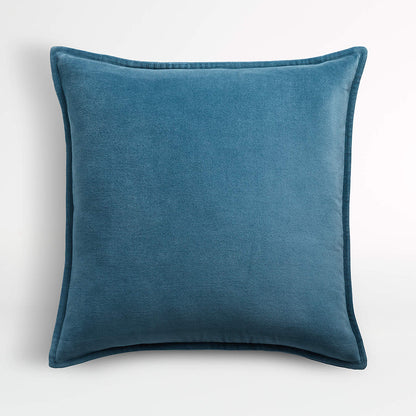 Quarry 20" Washed Organic Cotton Velvet Pillow Cover