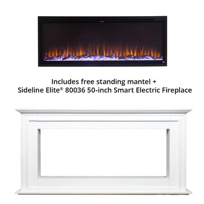 Sideline Elite 50 Inch Smart Electric Fireplace with Encase Surround Mantel