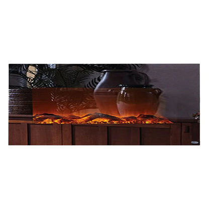 The Onyx Mirror Glass 80008 50 Inch Wall Mounted Electric Fireplace