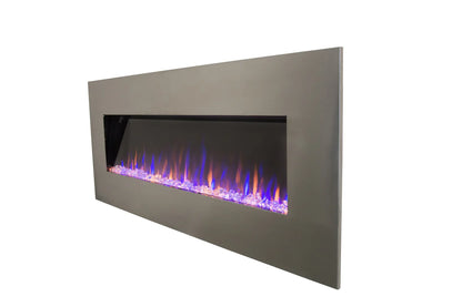 AudioFlare Stainless 50 Inch Recessed Electric Fireplace 80024