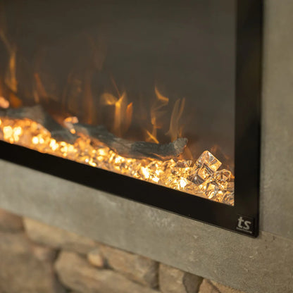 Sideline Elite 60 Inch Recessed Smart Outdoor Weatherproof Electric Fireplace (No Heat) 80049
