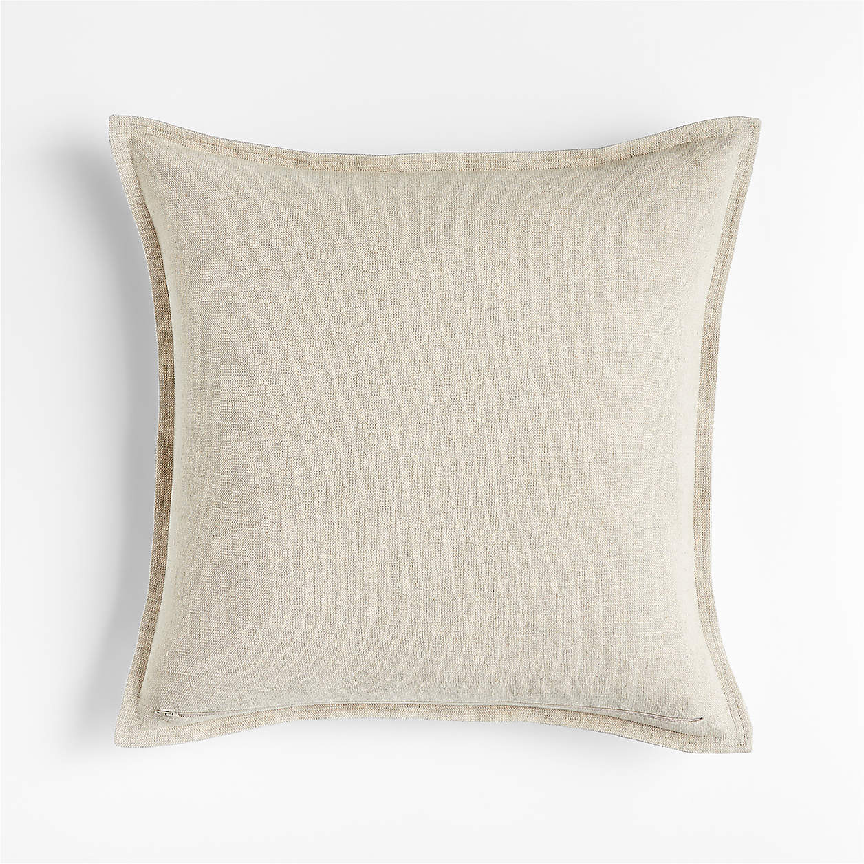 Organic Laundered Linen 18"x12" White Throw Pillow Cover