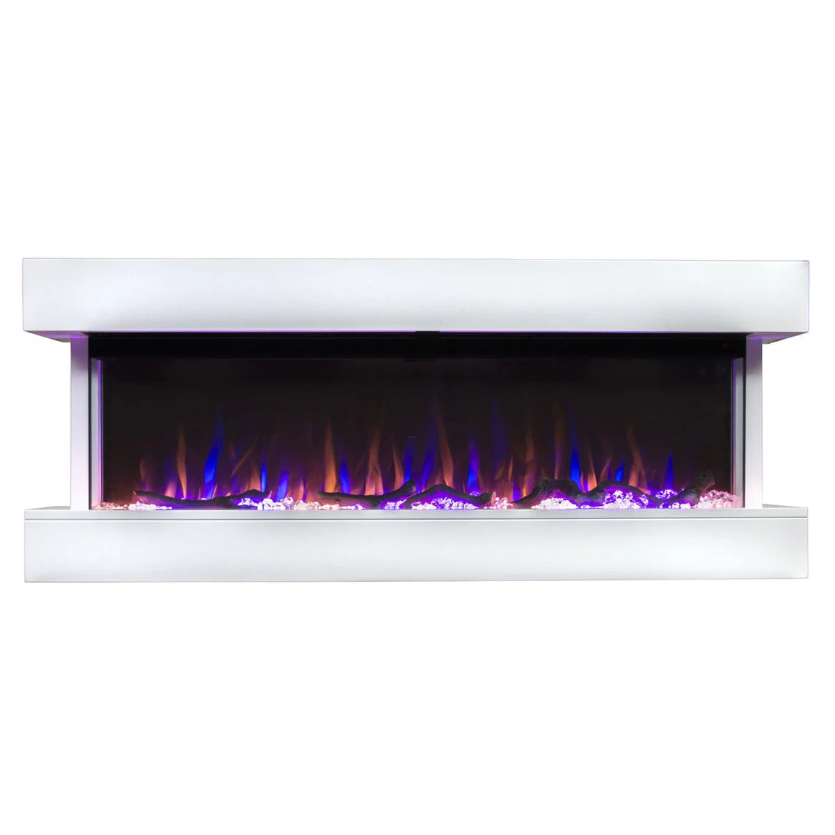 Chesmont White 50 Inch 80033 Wall Mount 3-Sided Smart Electric Fireplace (Alexa/Google Compatible)