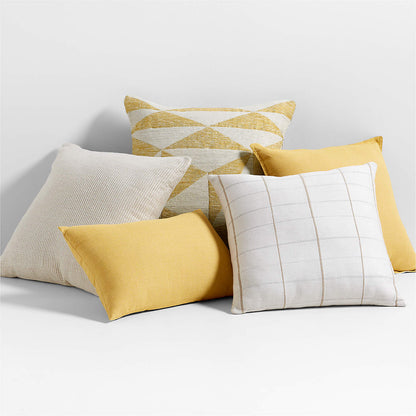 Calm Beige 20"x20" Soft Textured Indoor/Outdoor Throw Pillow