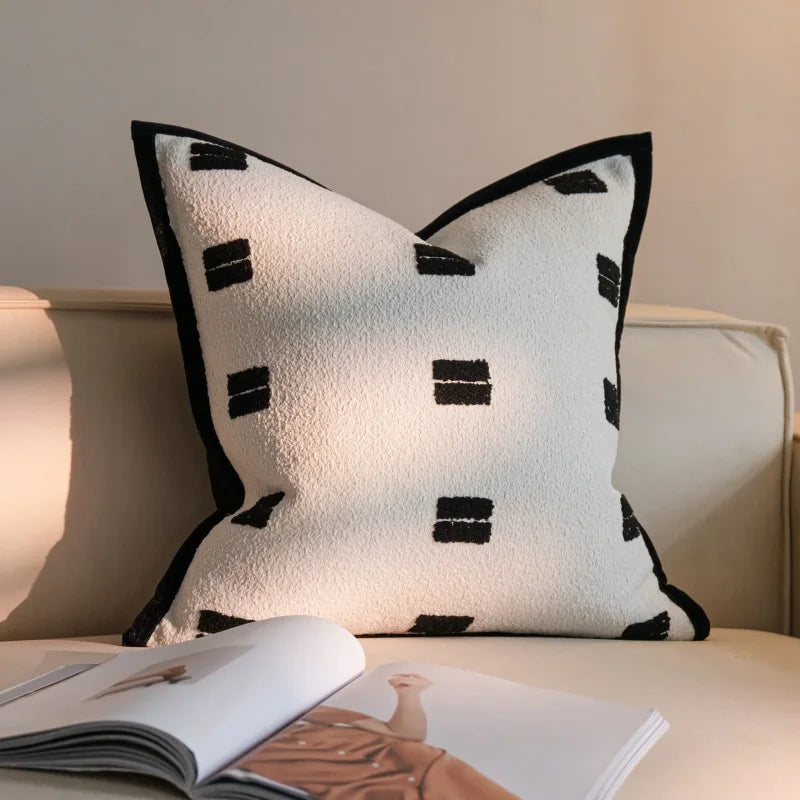 Embroidered Zebra Cushion Pillowcase