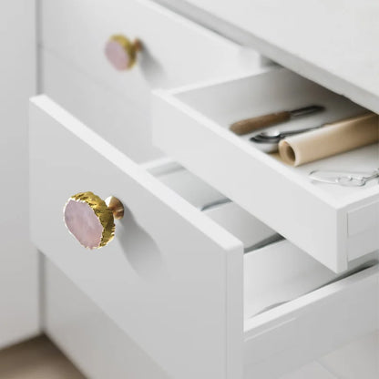 Furniture Crystal Brass Cabinet Door Wardrobe Drawer Handle