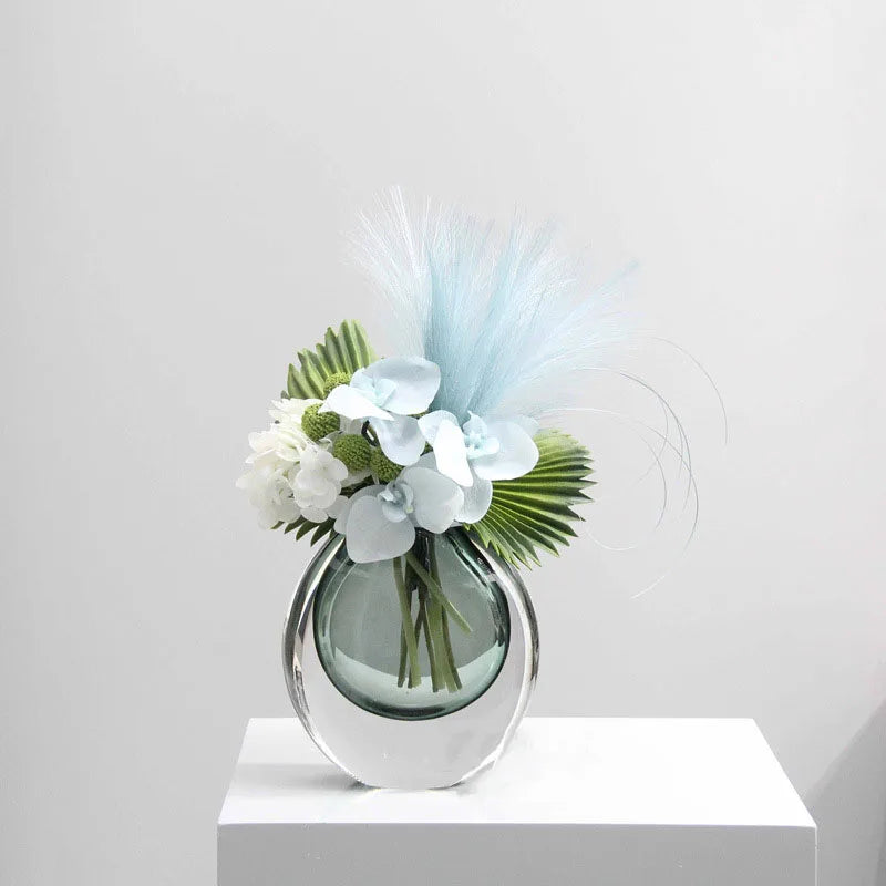 Creative flower colored glaze vase