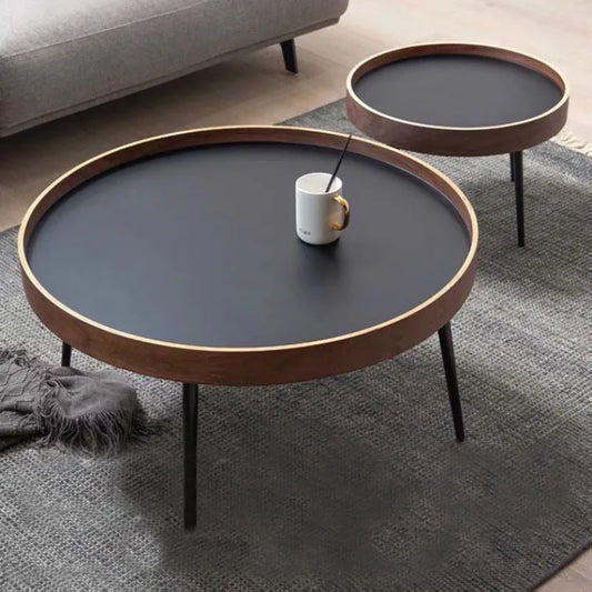 Black Walnut Round Round Table Set