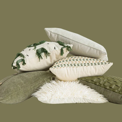 Olive Green Sofa Pillowcase