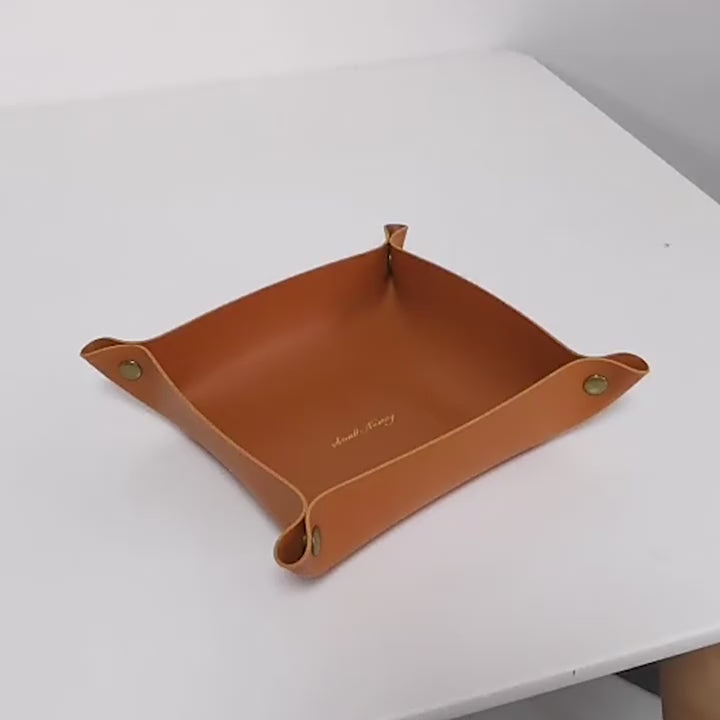 Leather Foldable Table Organizer