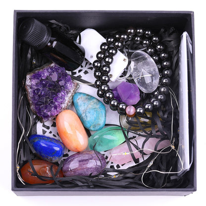 Crystal Meditation gift Set of 7 Chakra Stone