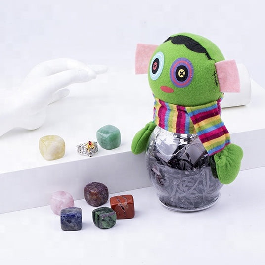 Halloween zombie crystal energy gift box natural chakra healing stone set